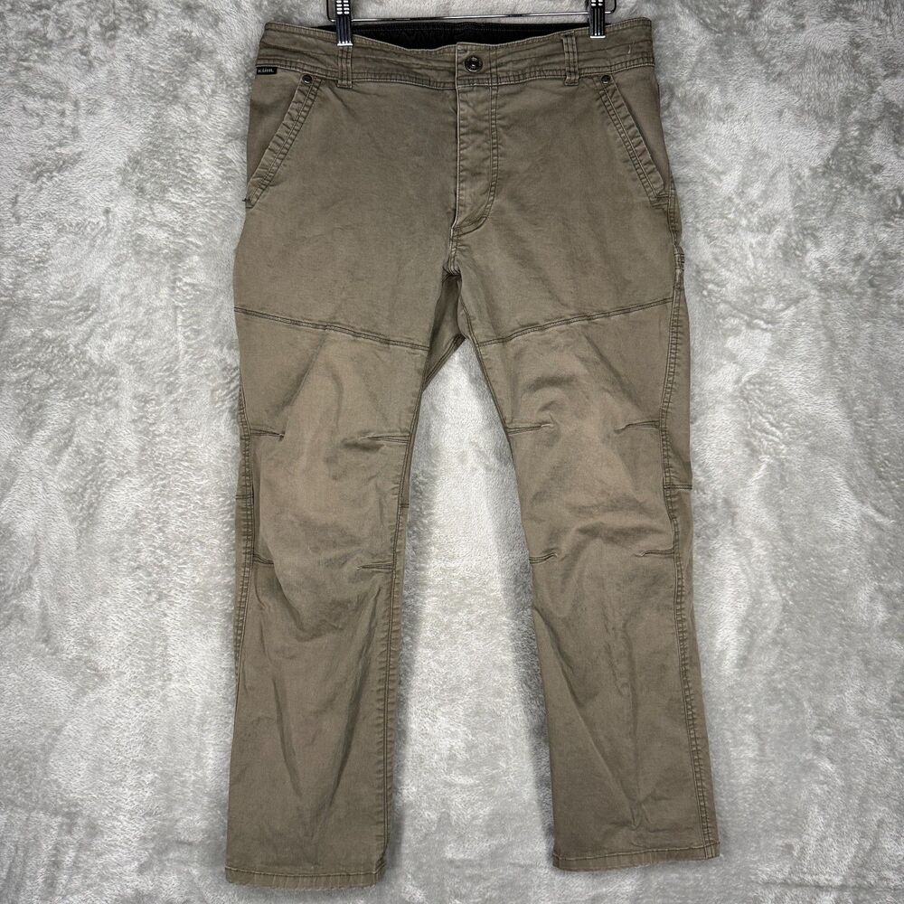 Kuhl Pants Mens 34x30 (33x28) Generatr Cargo Brown Outdoor Hike Articulated Knee